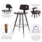 Flash Furniture Brown LeatherSoft Barstools with Gold Tips, PK2 AY-S02-BR-GG - alternate 10